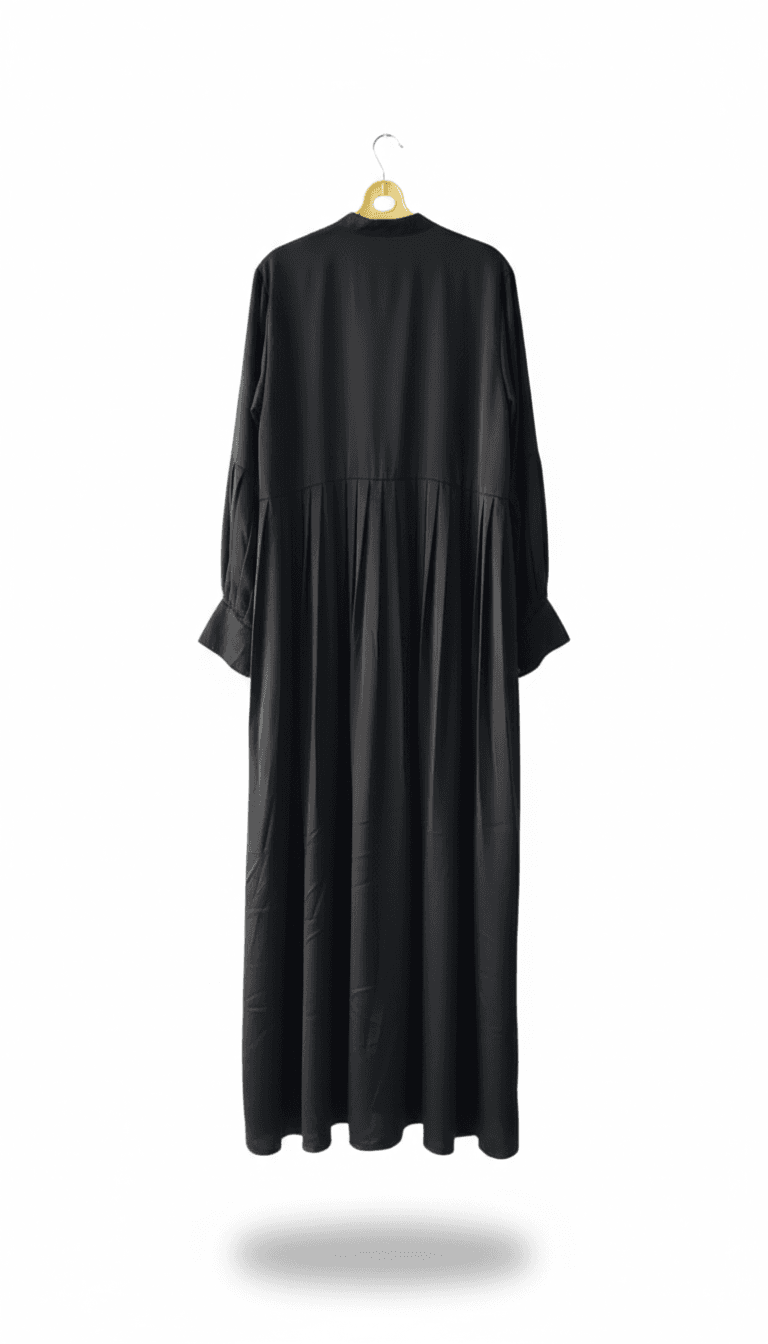 Simple Plain Abaya – Modest Loose Fit Choco Black Combo 54 - Image 6