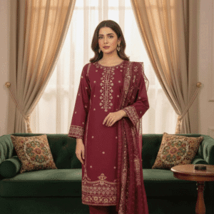 Luxury Stylish & Elegant 3-Piece Cotton Ladies Suit