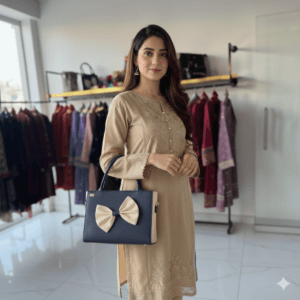 Fency leather single ziiper  Luxury Stylish & Elegant Ladies Bag