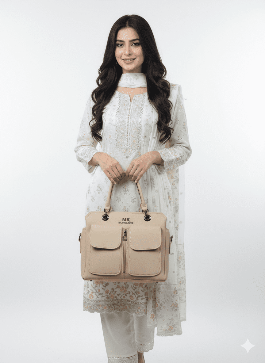 Luxury Stylish & Elegant Ladies Leather 2 pockets zipper - Image 3