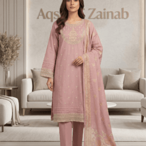 Stylish & Elegant -3 Piece  Cotton embroidery