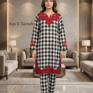 Stylish & Elegant -3 Piece Print Design with embroidery