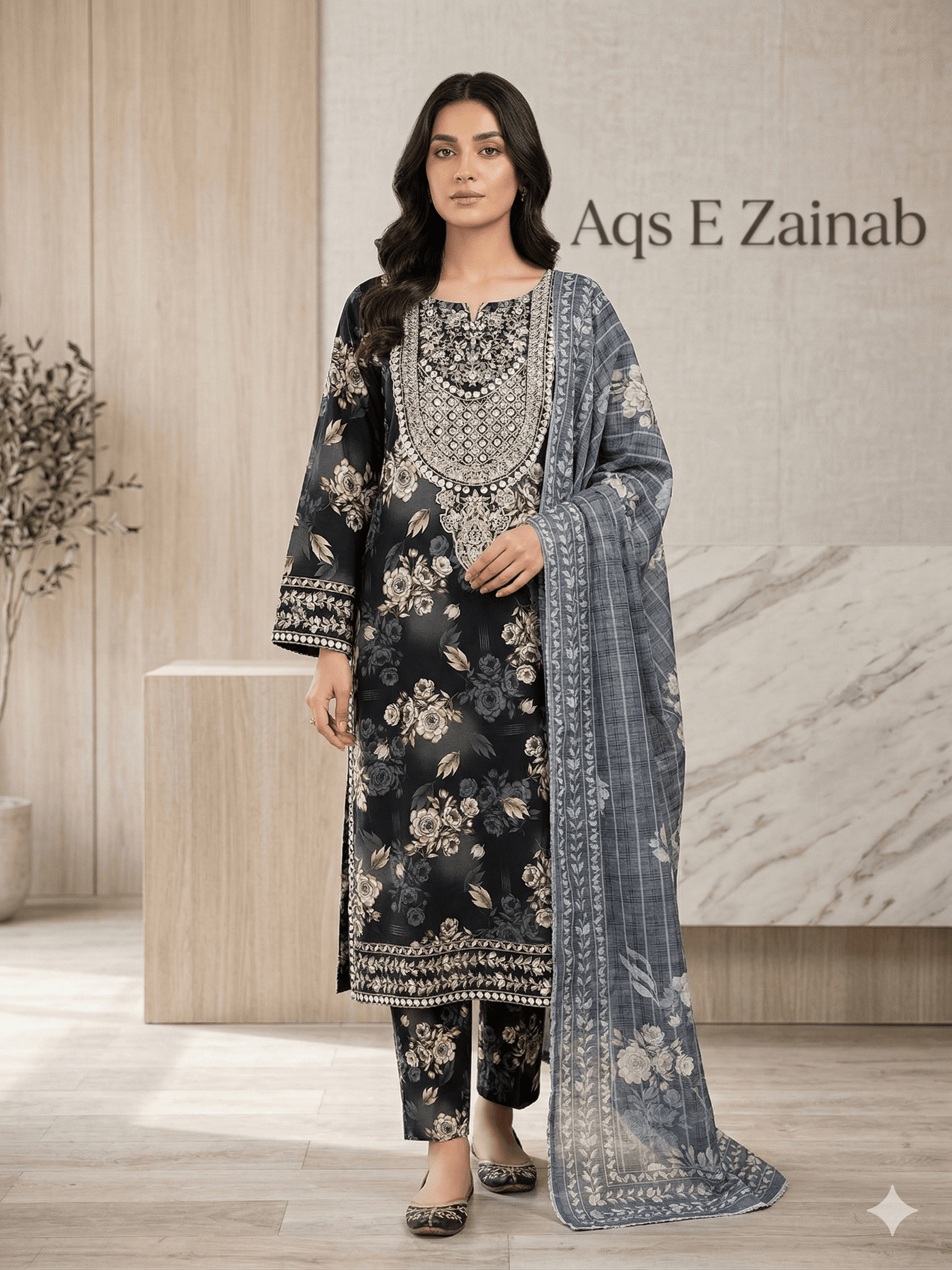 Stylish & Elegant -3 Piece Embroidery Loan