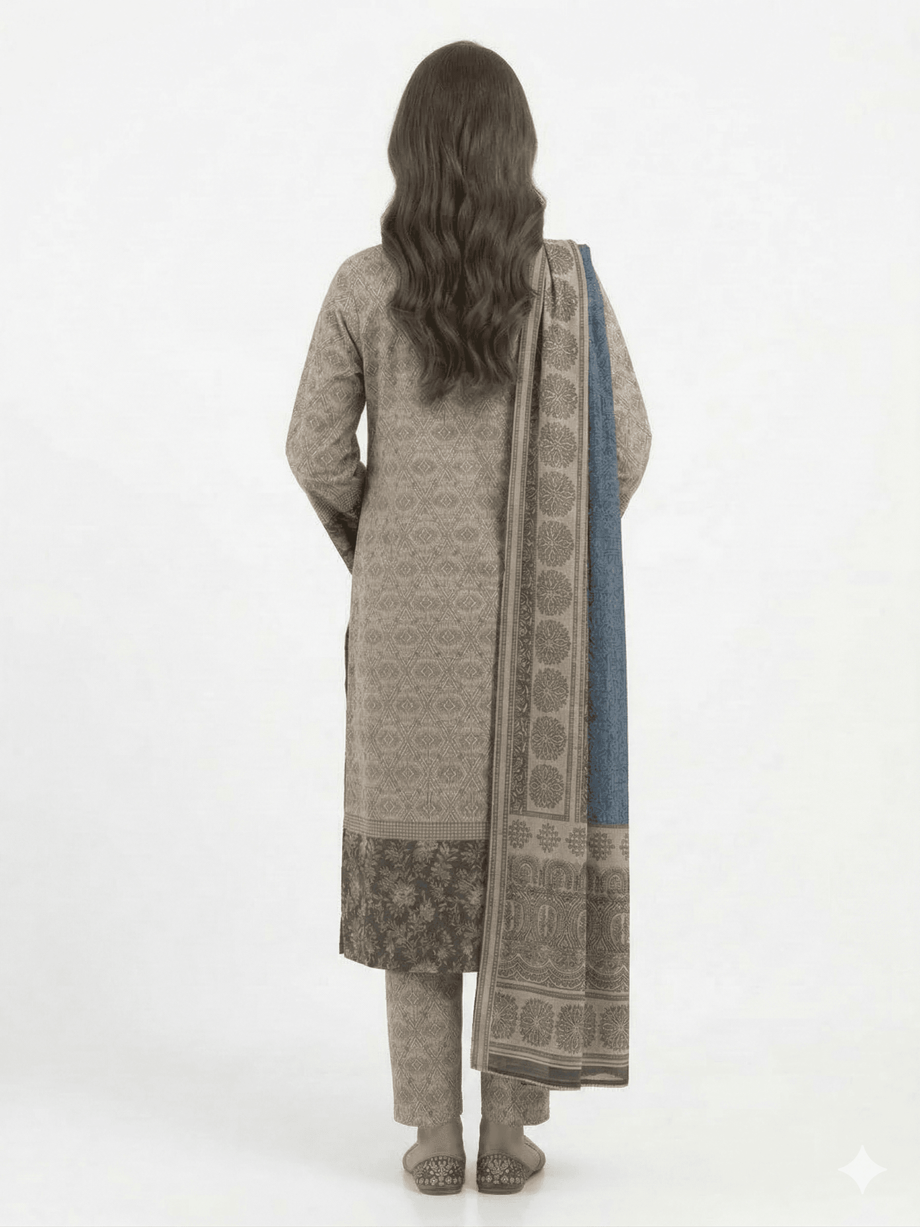 Stylish & Elegant -3 Piece Embroidery & Printed - Image 4